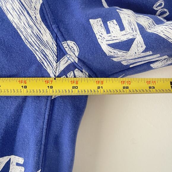 Nike Hoodie Sweatshirt Blue All Over Print‎ Just Do It Logo Swoosh Size S Sports - Picture 6 of 7